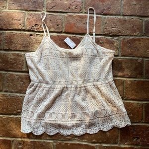 NWT Maurices lace tank